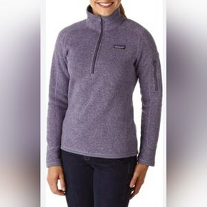 Patagonia 1/4 zip better sweater fleece lined pullover heathered purple small